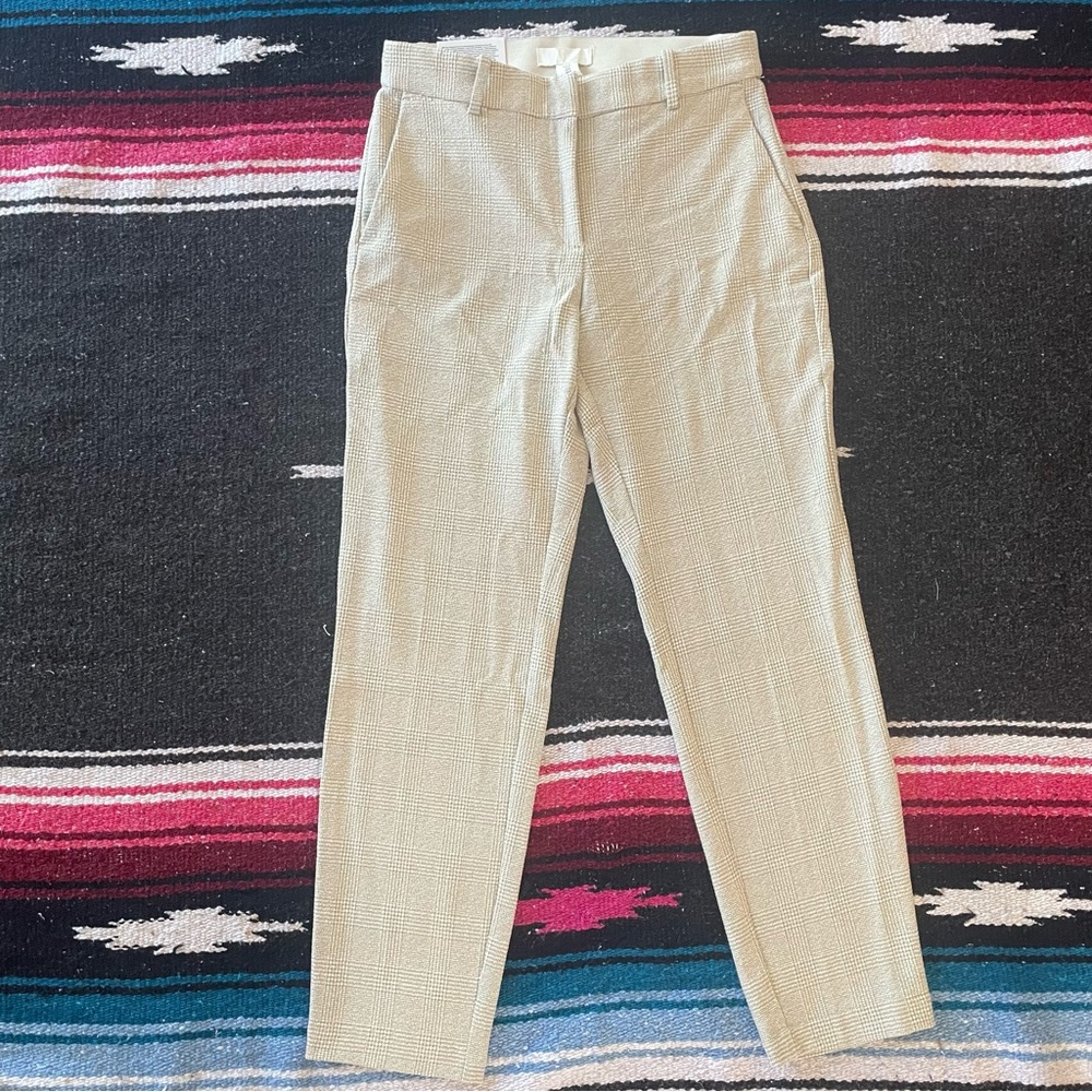 H&M Ankle-Length Plaid Slacks